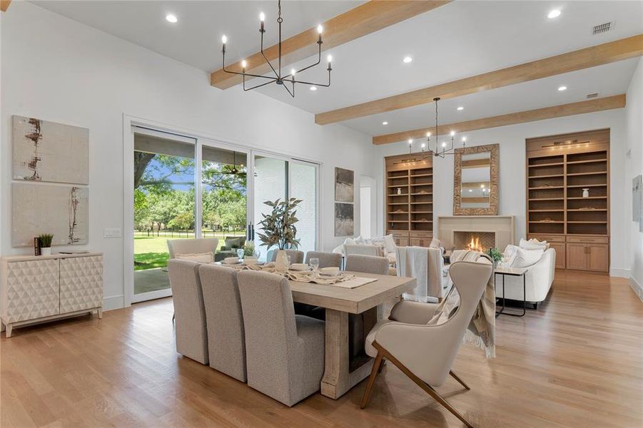 Dining space is centered between the living room and kitchen offering and ultimate entertaining experience.