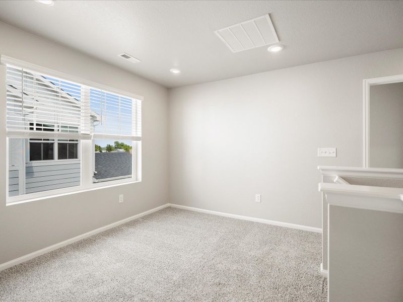 The Telluride floorplan interior image taken at a Meritage Homes community in Northern Colorado.