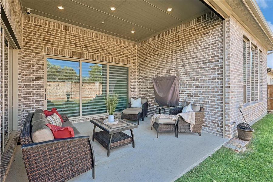 View of patio / terrace with an outdoor living space