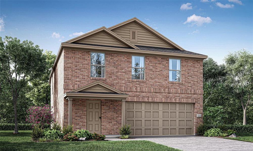 Front facade featuring a garage