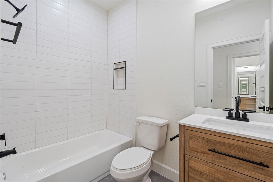 Enjoy the convenience of full bathrooms in each bedroom, providing private spaces for comfort and convenience. Perfectly suited for modern living, offering both privacy and functionality.