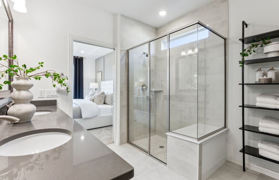 Owner's bath with large shower