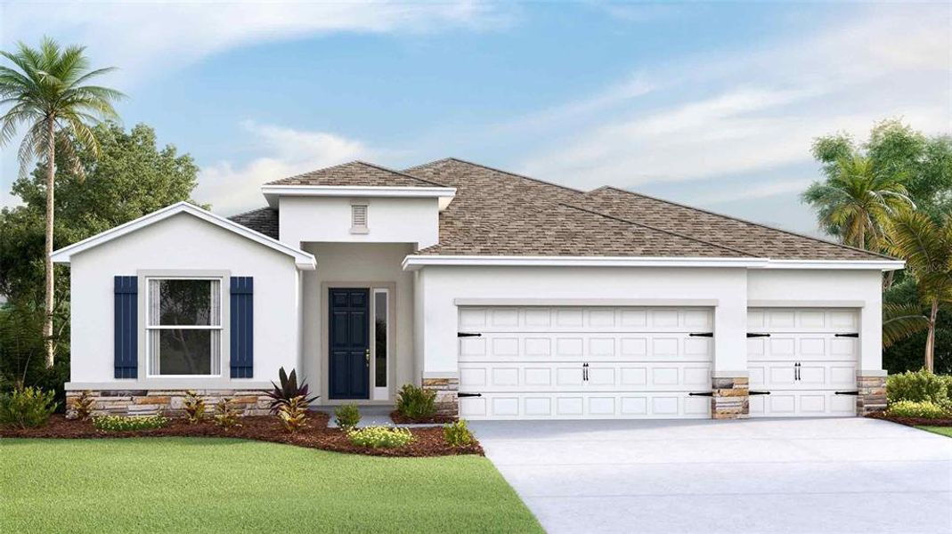 New construction Single-Family house 3505 Crooked River Way, Plant City, FL 33565 Hawthorne- photo