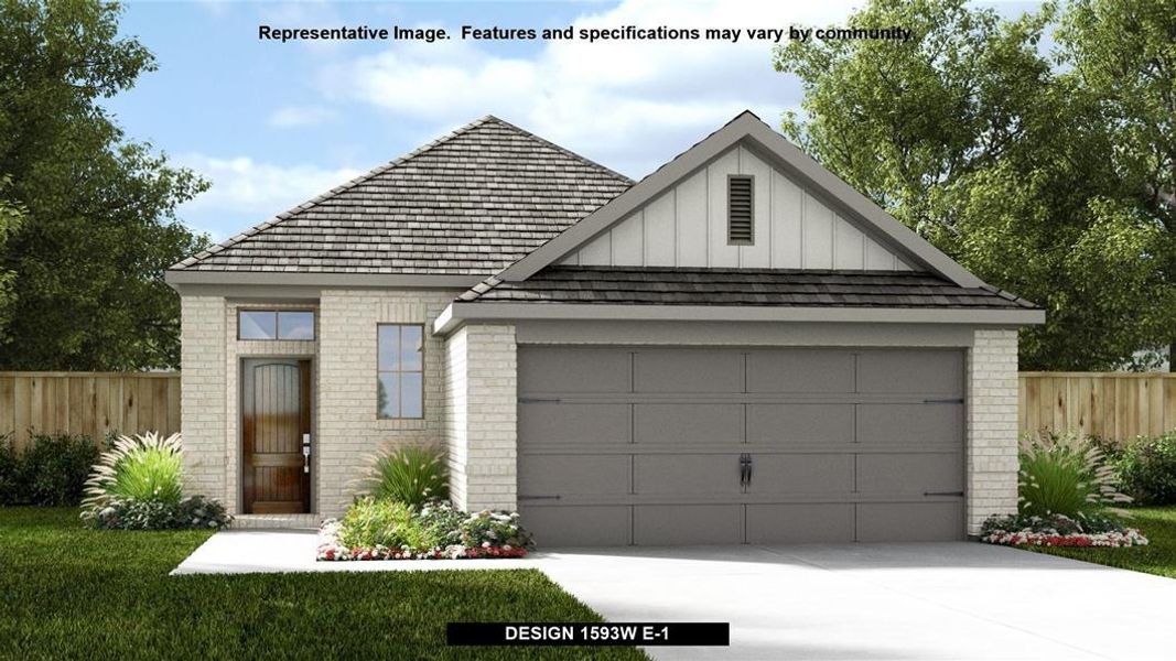 New construction Single-Family house Design 1593W, 309 Langhorne Bend, Liberty Hill, TX 78642 - photo
