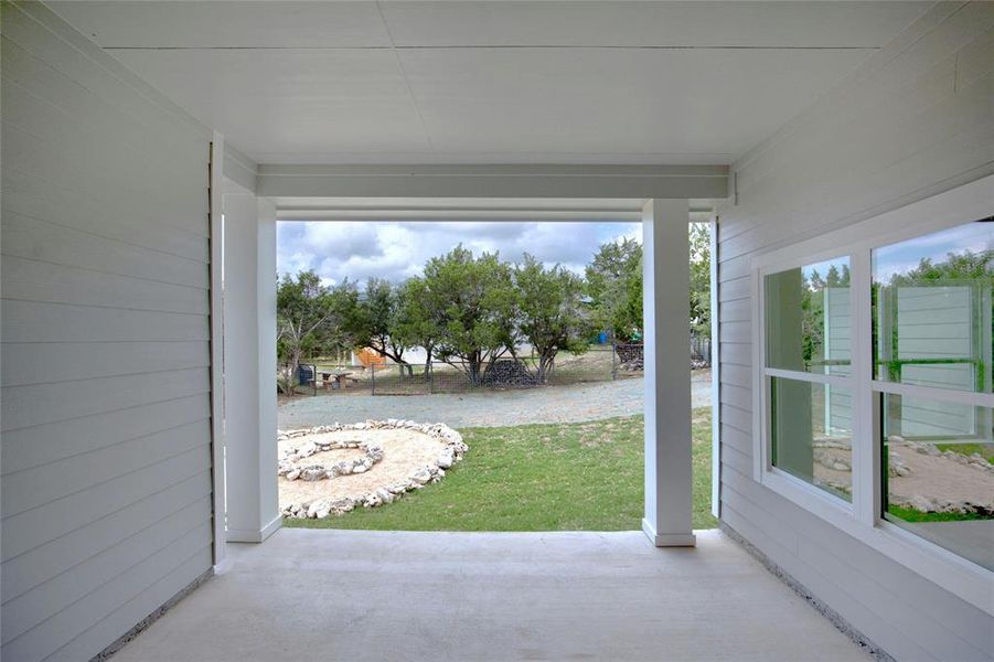 Back covered porch