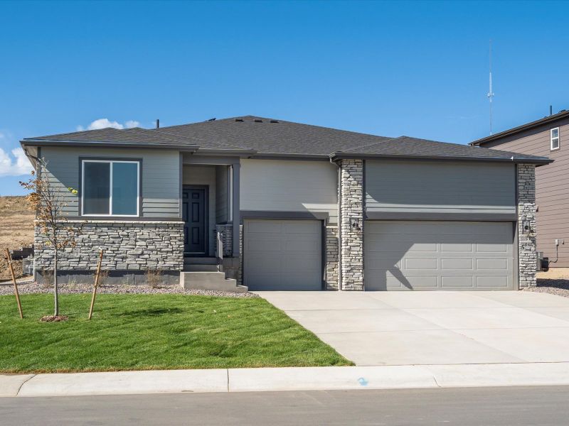 The Granby floorplan exterior image taken at a Meritage Homes community in Northern, Colorado.