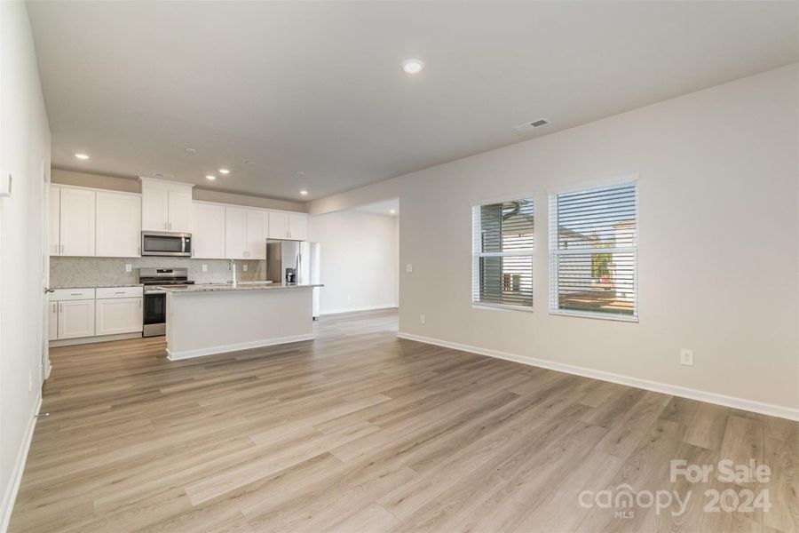 Open concept modern Kitchen and Living Room