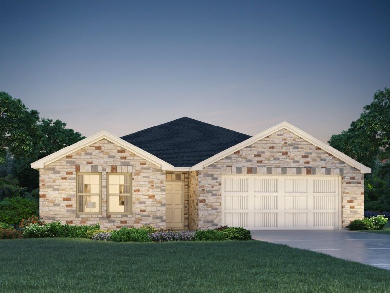 New construction Single-Family house 144 Greenspire Lane, Hutto, TX 78634 The Henderson (C404)- photo
