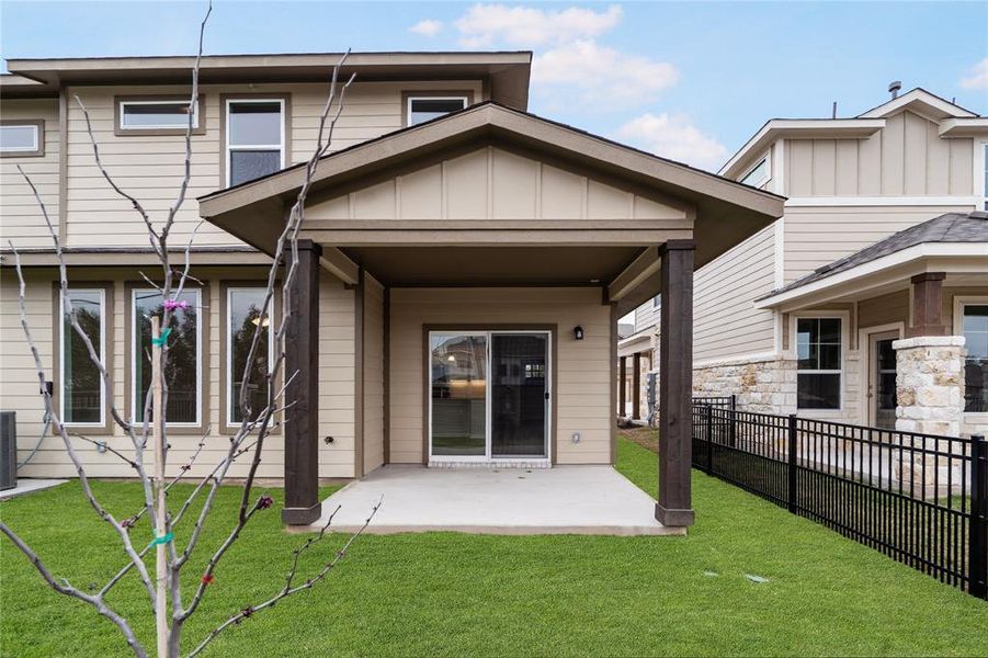 Rear of Home & Covered Patio