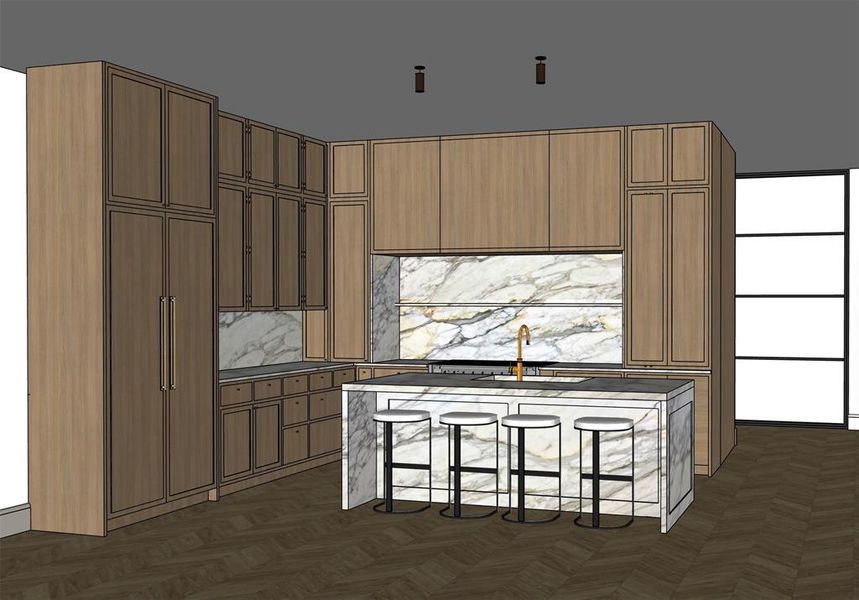 3D Rendering of Kitchen