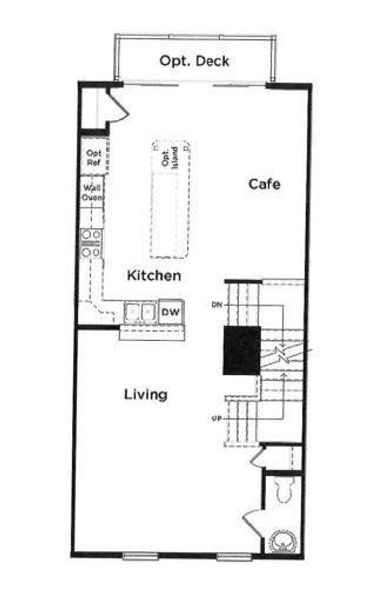 Kitchen, Dining, Living Area,Balcony, Half Bath & Coat Closet on 2nd Floor