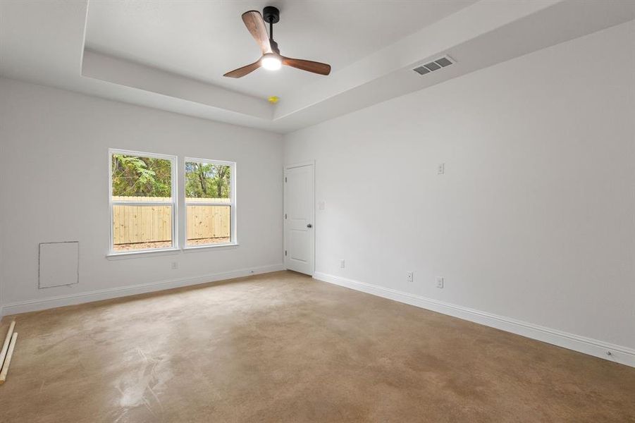 tray ceiling and ceiling fan