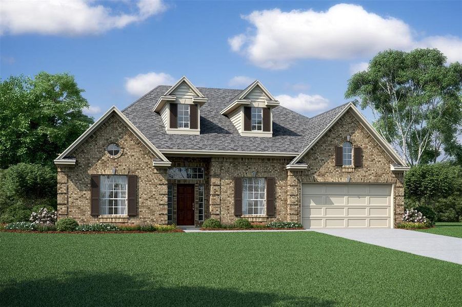 Stunning Margaret home design by K. Hovnanian Homes with elevation A in beautiful Lakes of Champion's Estates. (*Artist rendering used for illustration purposes only.)