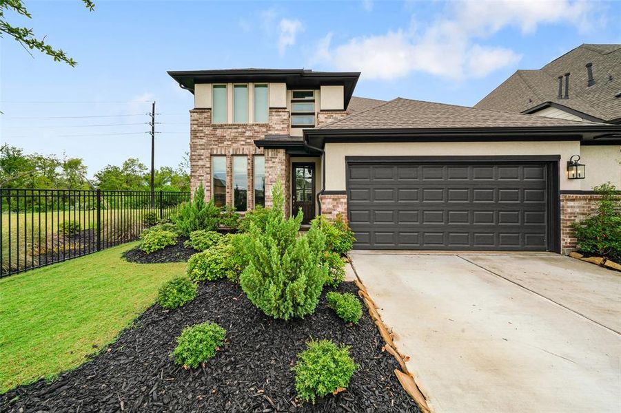 Welcome to 17930 Miller Springs, a modern two-story home located on a highly desirable lot.  Only one side neighbor with direct access to a walking trail! No rear neighbors on a cul-de-sac!