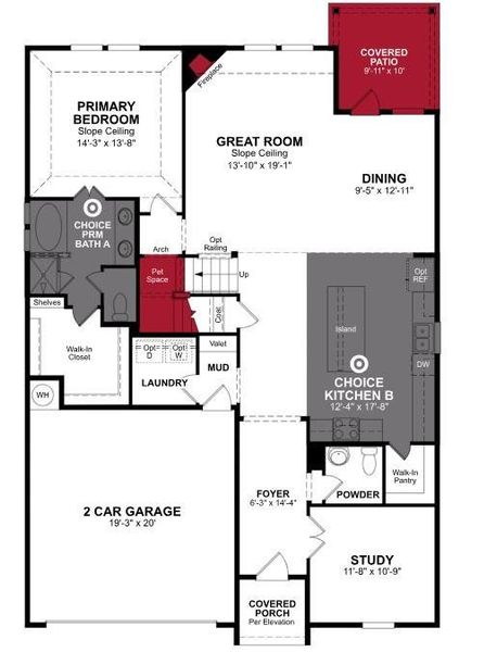 Beazer Homes Whitewing Trails Cascade Floorplan.