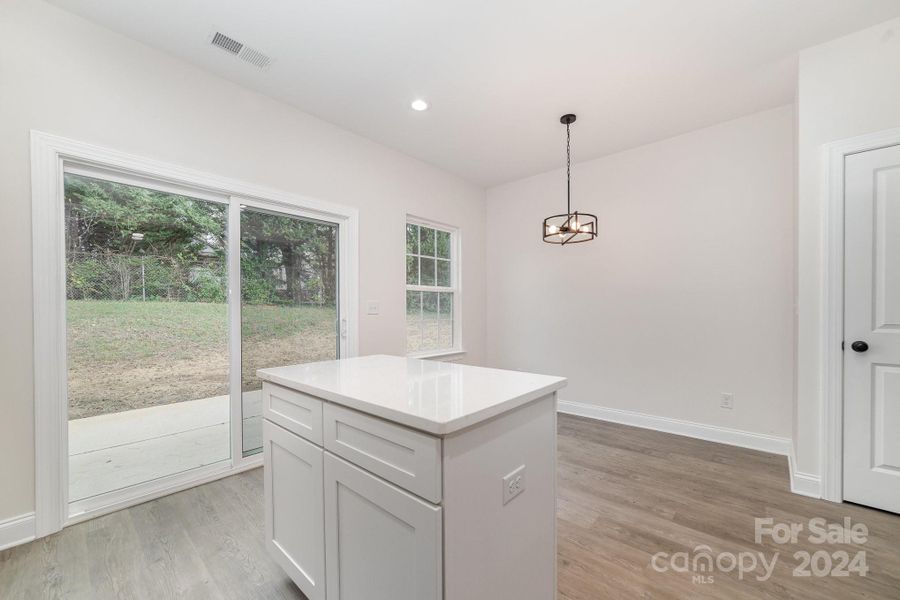 Kitchen Island Open to Breakfast