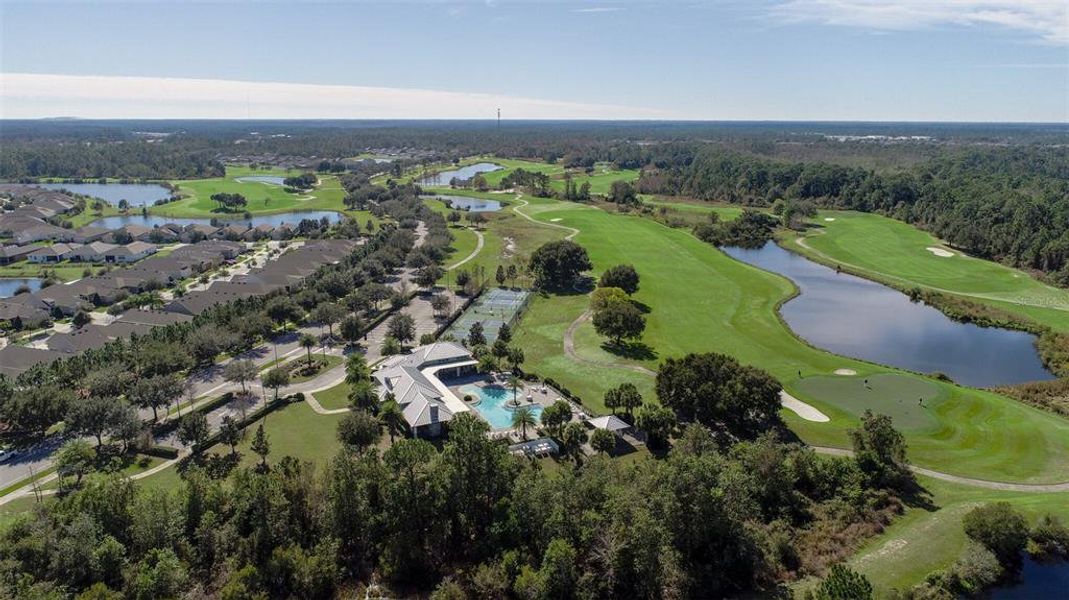 Aerial View of Pool and Partial Golf Course