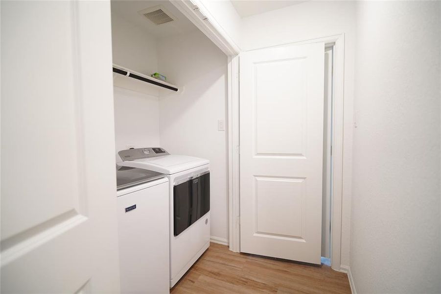 The washer and dryer are also included with the property, offering added convenience for the new owners.