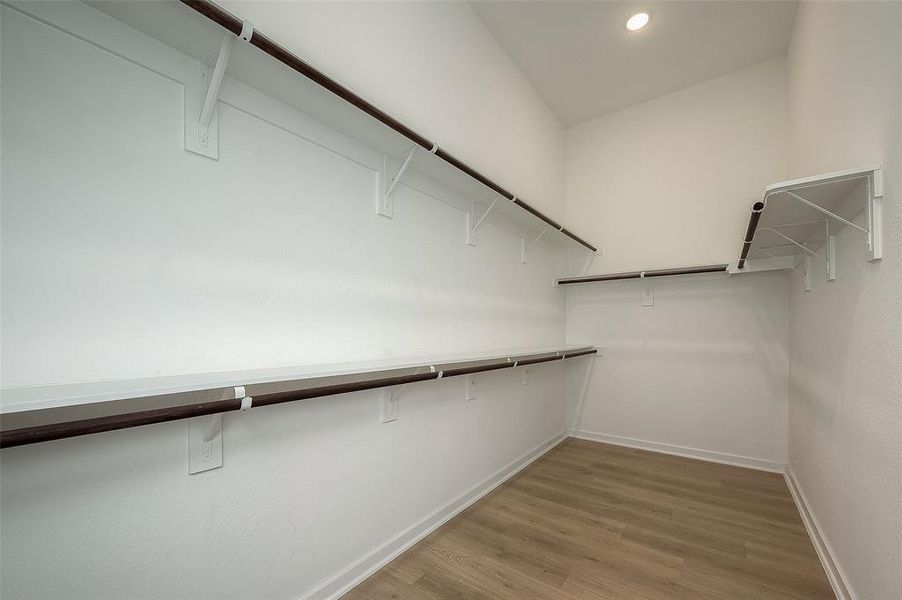Another view of this lengthy closet to accommodate your needs.