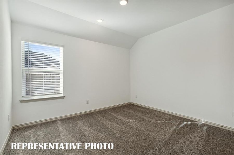 One of two nicely sized secondary bedrooms in our Channing plan.  REPRESENTATIVE PHOTO