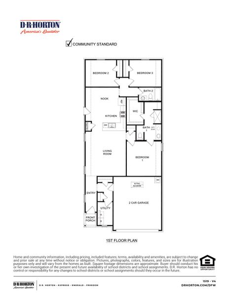 New construction Single-Family house 4932 Pelican Way, Crandall, TX 75114 1519 Vancouver- photo