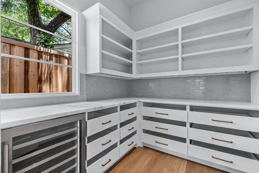 Pantry with wine cooler