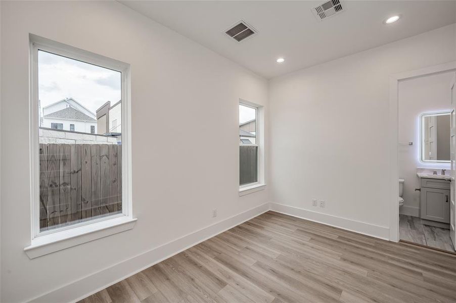 First floor bedroom has an ensuite bath.