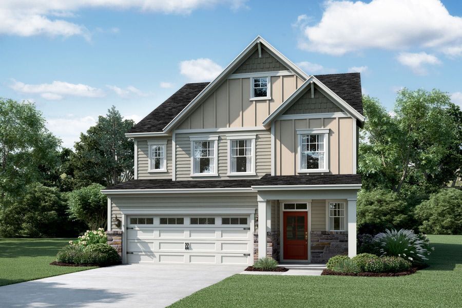 New construction Single-Family house 3055 June Lake Station, Apex, NC 27502 Deerfield - Premier Collection- photo