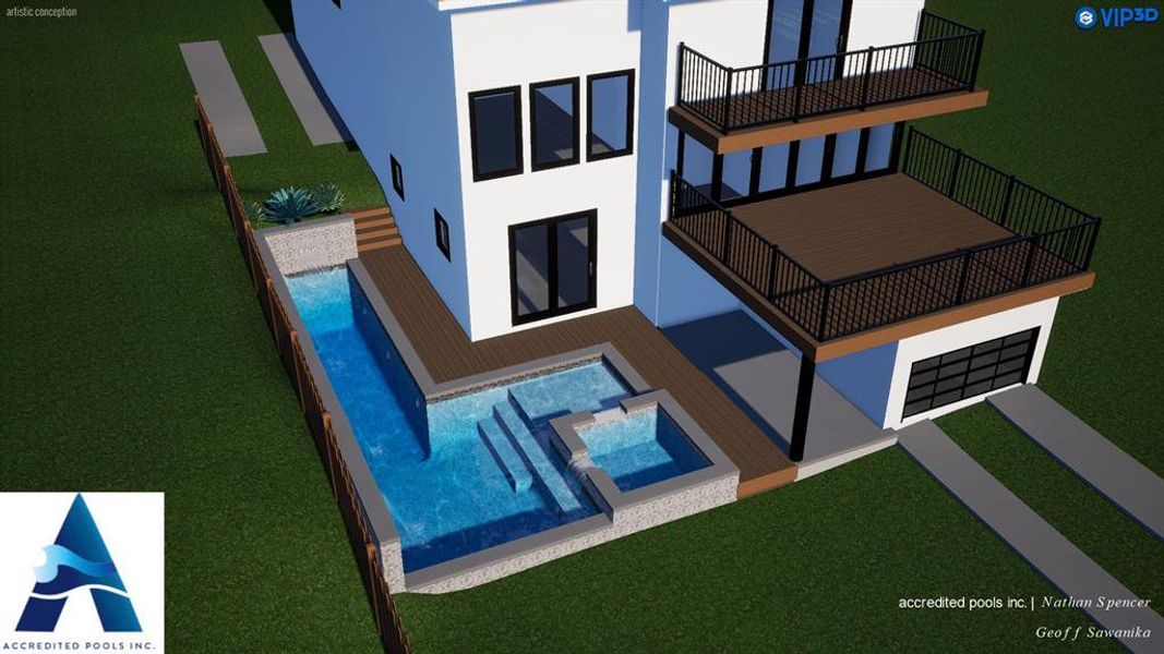 Pool rendering if you  want one. Engineered and ready for permitting