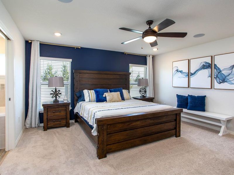 Your spacious owner`s suite provides the perfect space for relaxation - Parker home plan by Highland Homes