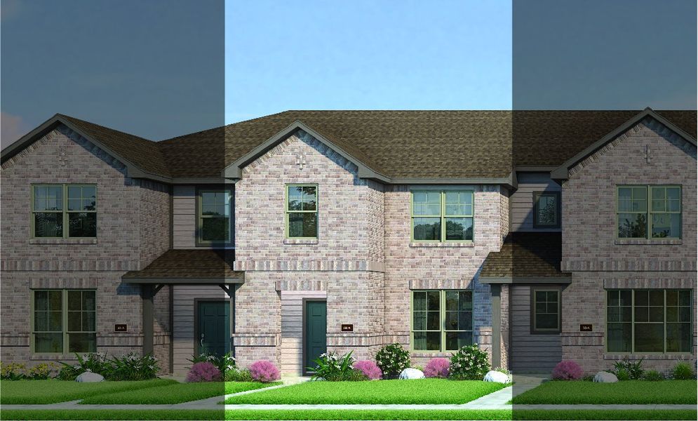 Houston with Elevation 6B Brick Exterior 2023 Townhomes