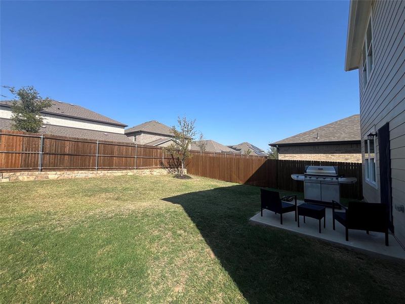 View of yard featuring a patio area