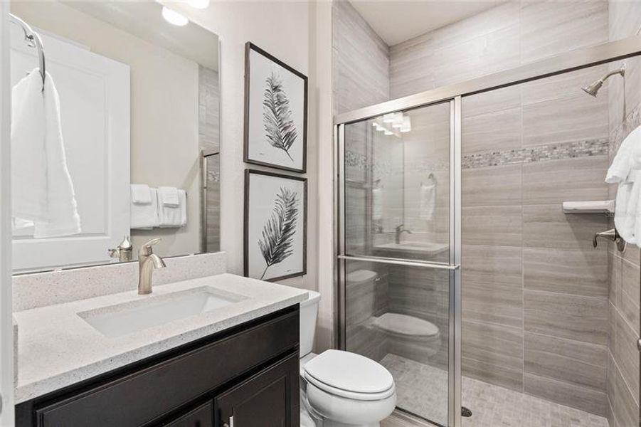 Bathroom.  Model Home Design. Pictures are for illustrative purposes only. Elevations, colors and options may vary. Furniture is for model home staging only.