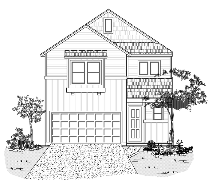 New construction Townhouse house Floor Plan 1745, 8918 Covenant Place, Houston, TX 77055 - photo