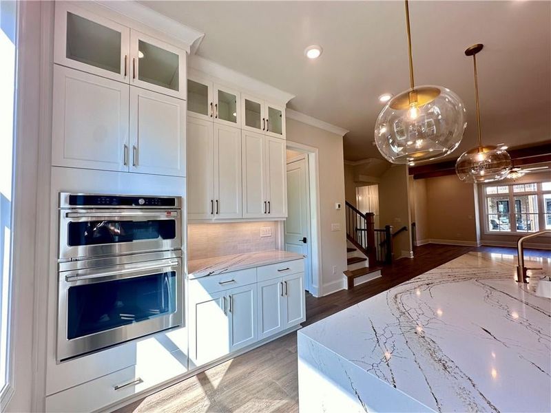 Convection microwave sits above your second oven