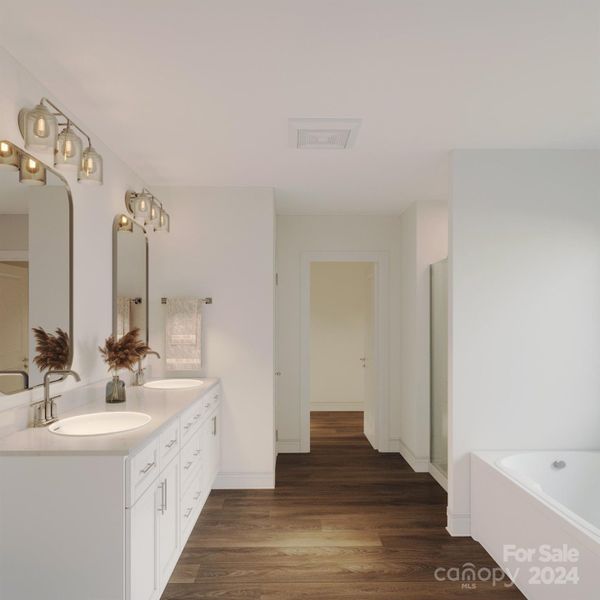 Double Vanity Bathroom - Representative Rendering