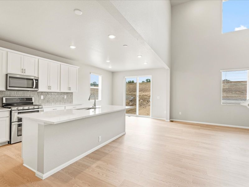 Fraser floorplan interior image taken at a Meritage Homes community in Northern Colorado.