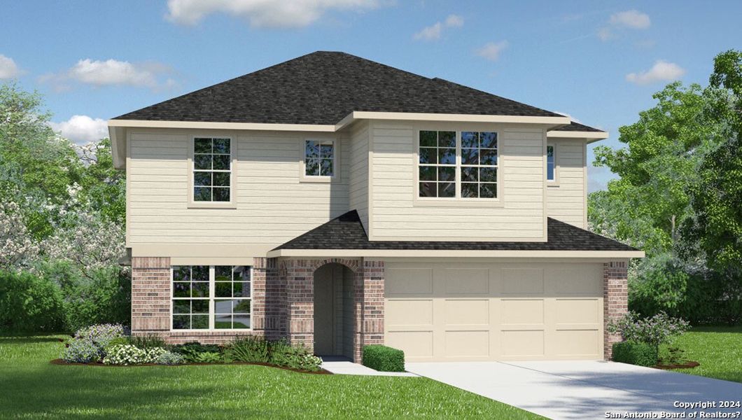 New construction Single-Family house 3020 Pemberton Post, San Antonio, TX 78245 Lombardi- photo