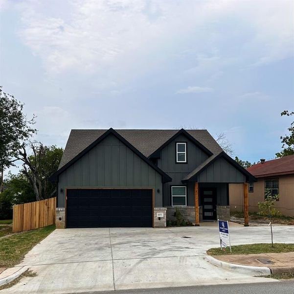 View of front facade with a garage