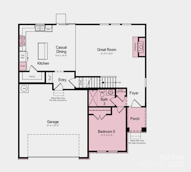 Structural options added: Gourmet kitchen, fireplace, tray ceiling at owner's suite, bedroom with bath in place of flex room, shower at bath 3.