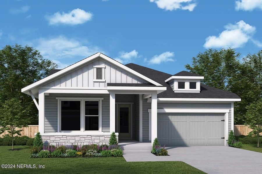 New construction Single-Family house 5272 Piney Woods Way, Jacksonville, FL 32224 The AC Chester- photo