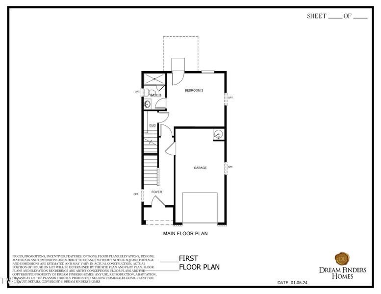 First Floor A &C Elevation