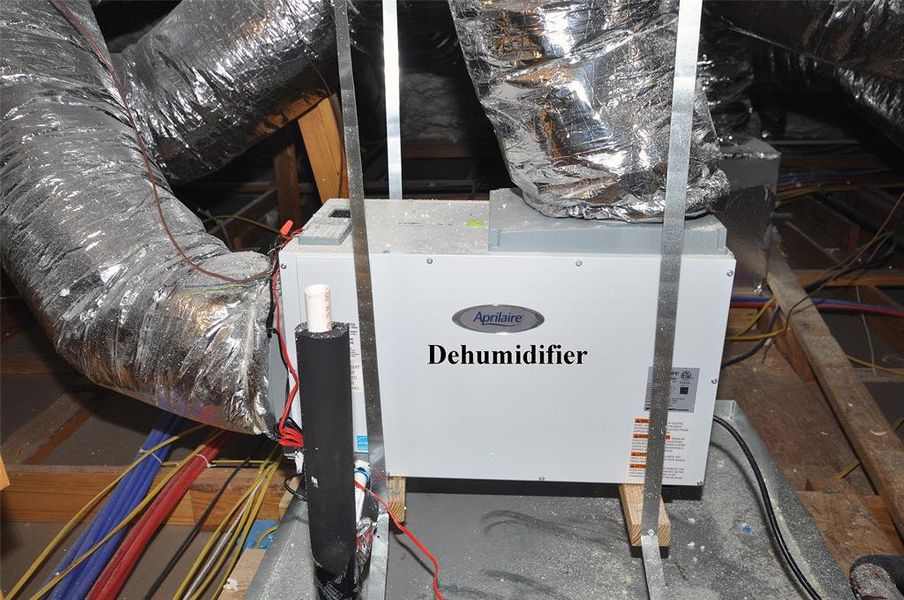 In  system dehumidifier complements the carefully engineered HVAC system. Standard at Cervelle Homes.