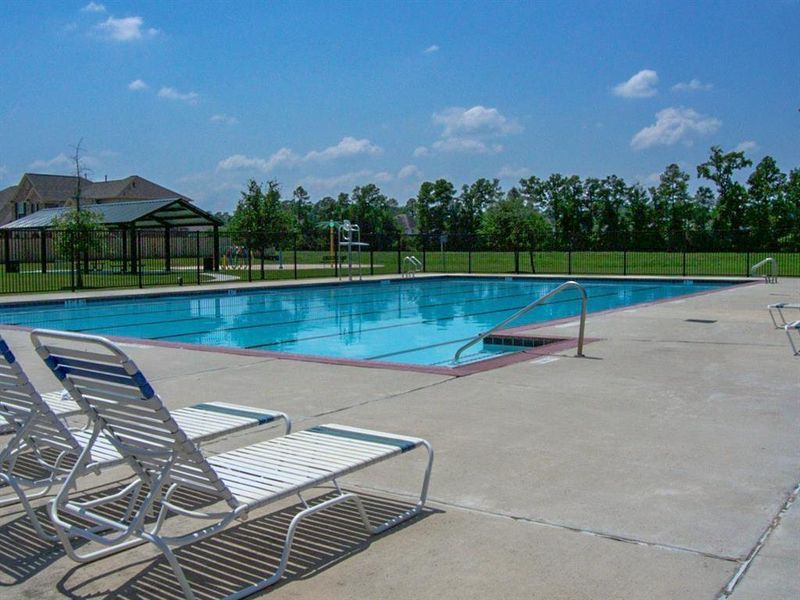 Enjoy the summer days with friend at the community pool.