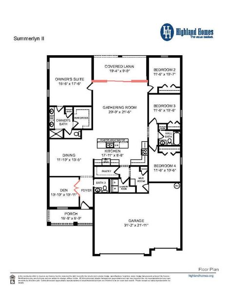 Summerlyn II - Home Layout