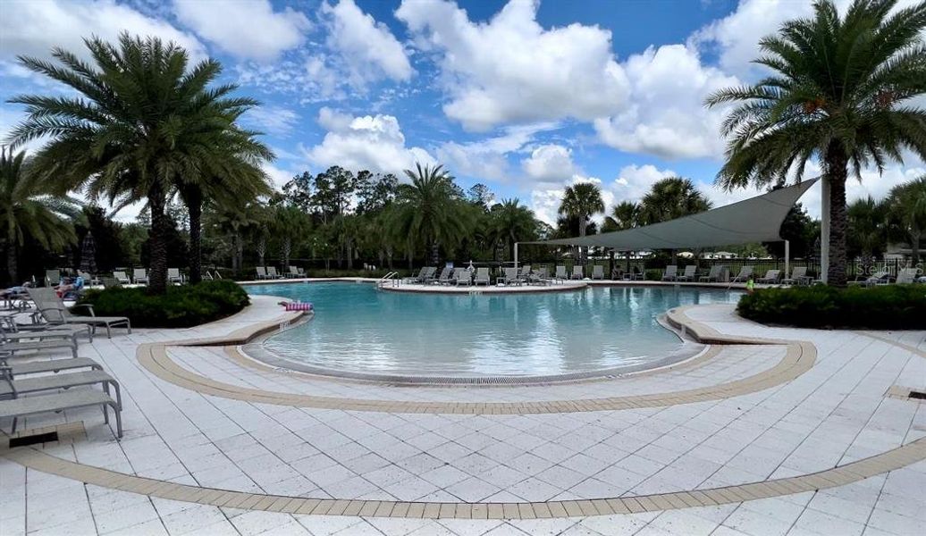 Zero entry resort pool
