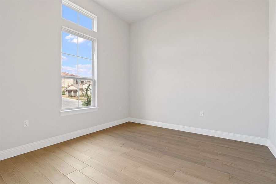 Front bedroom with high ceilings