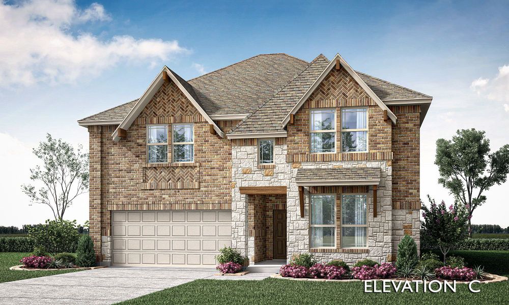 Elevation C. Rose II New Home in Mansfield, TX