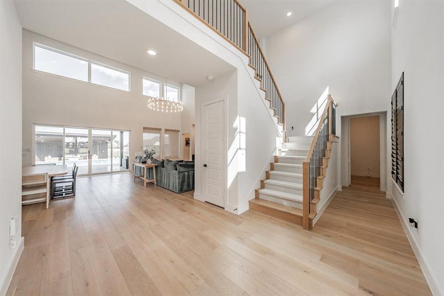 Beautiful light color wood floors.