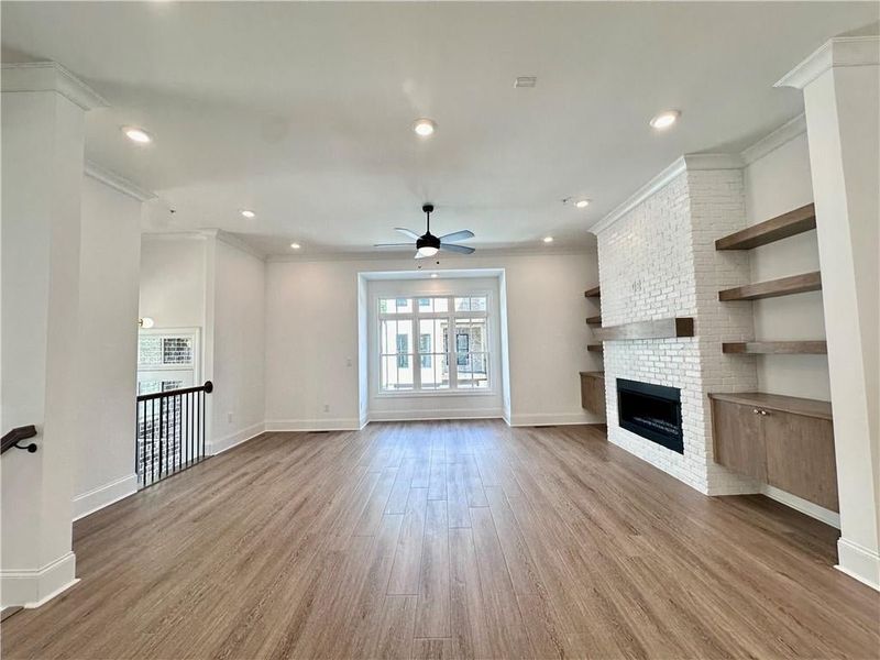 10 foot ceilings on this main level make ideal entertainment space